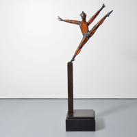 Large David Bennett DANCING MAN WITH MASK Sculpture, 85OAH - Sold for $5,760 on 10-26-2024 (Lot 74).jpg